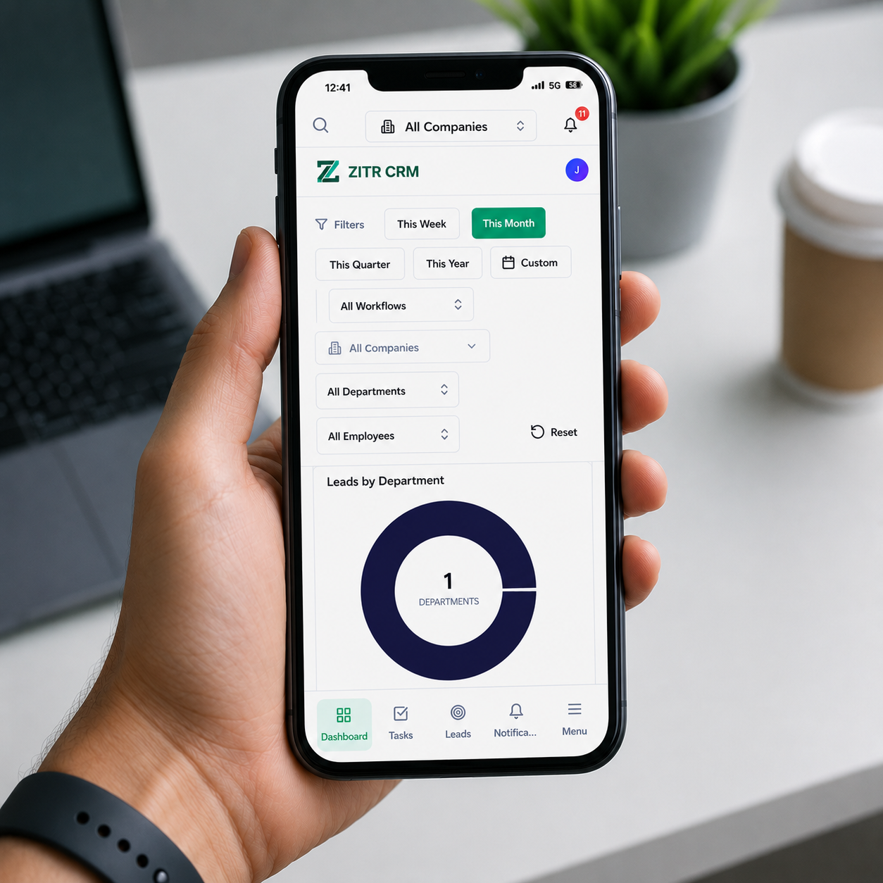 Zitr CRM Mobile Interface