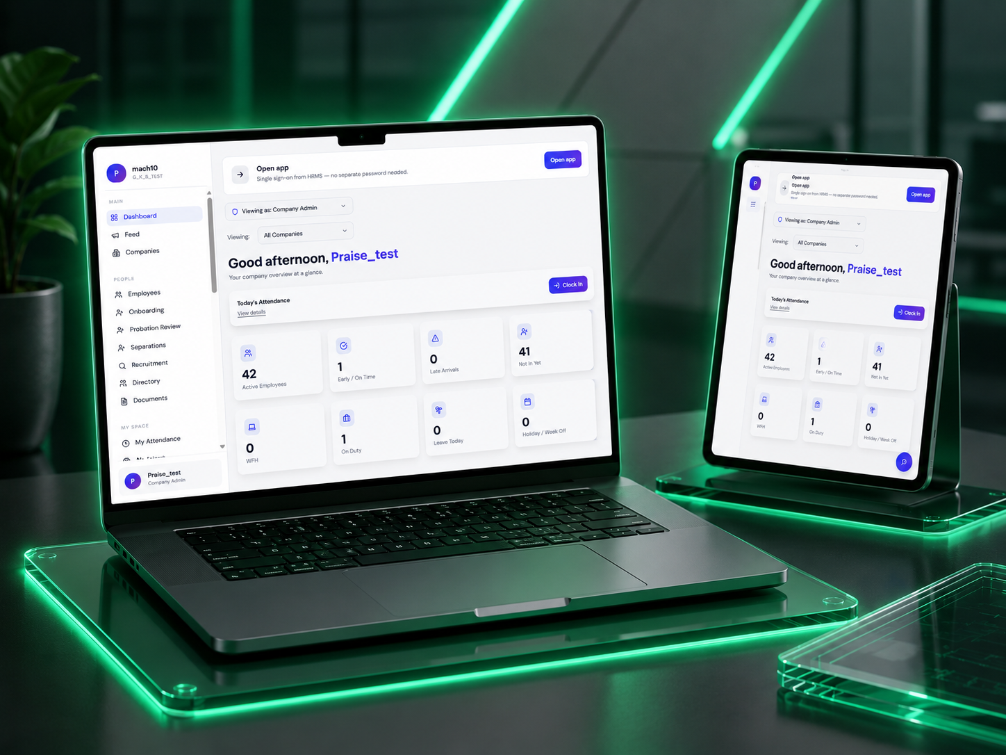 HR software dashboard illustration