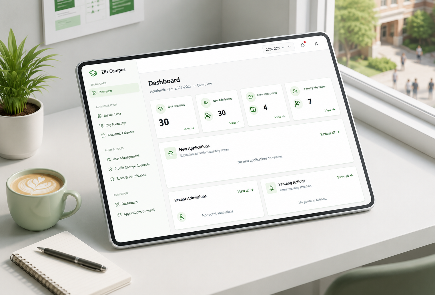 Zitr Campus Dashboard Overview