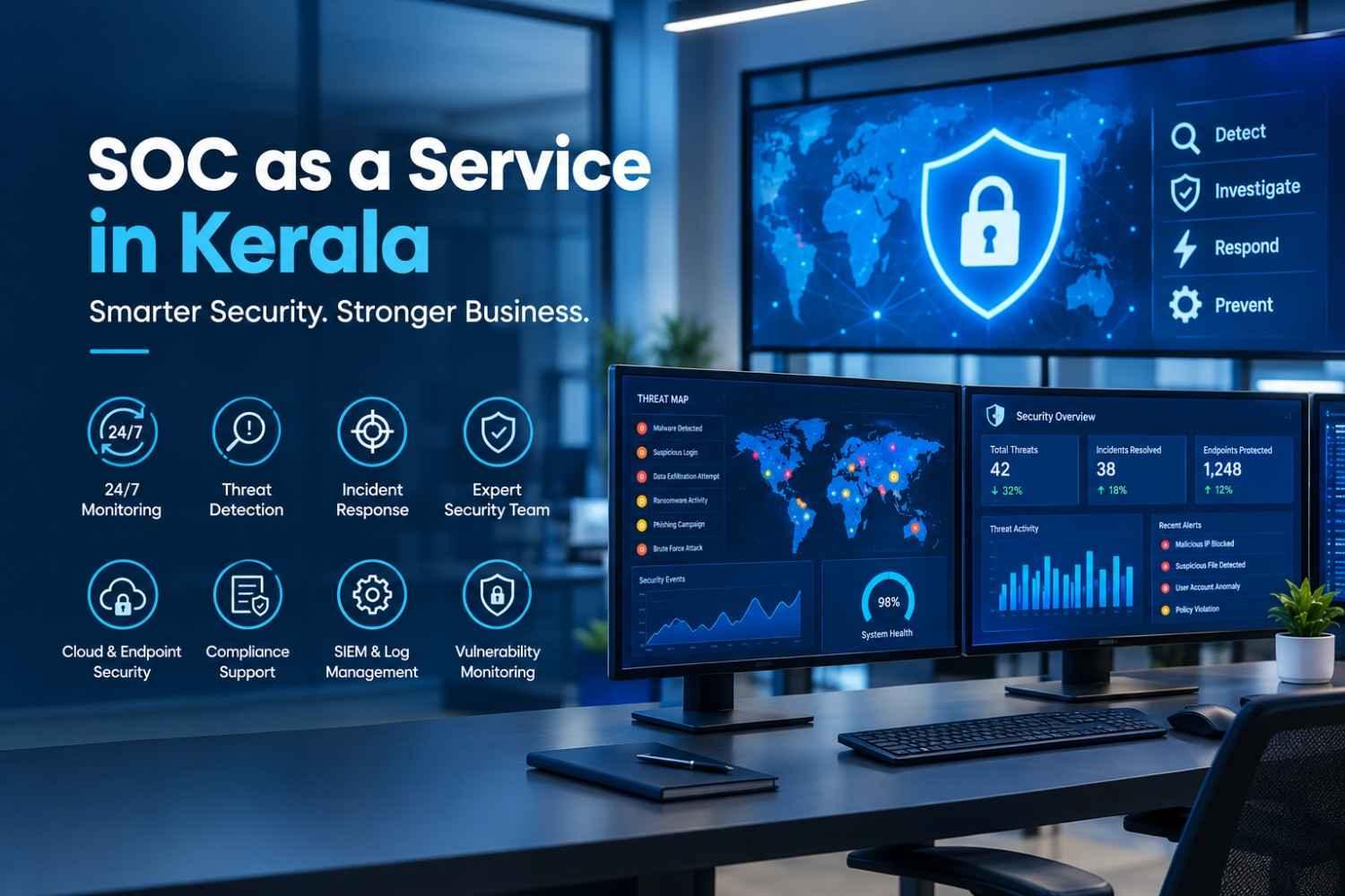 SOC as a Service in Kerala with 24/7 cybersecurity monitoring and threat detection